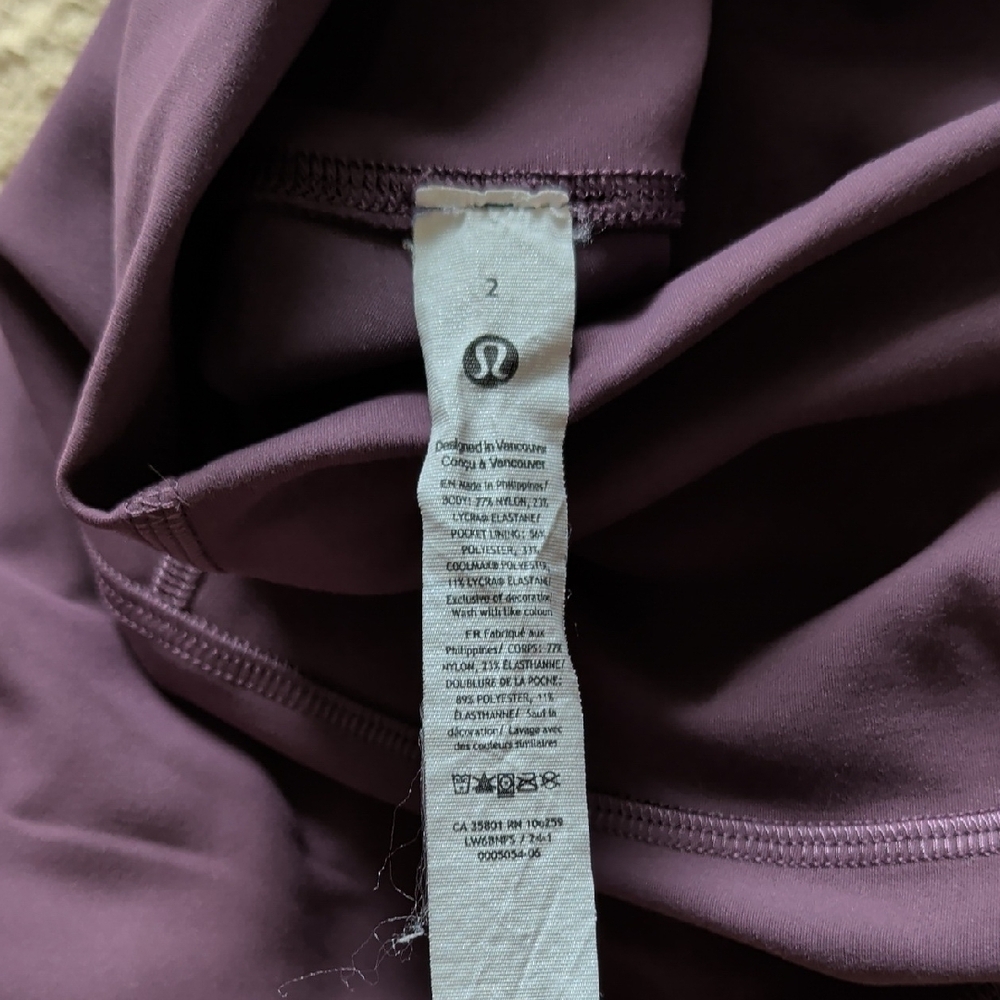 Lululemon Wunder Train High-Rise Crop in Grape Thistle EUC - Picture 6 of 7